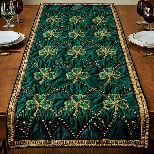 Festive Shamrock Quilted Table Runner GFTOQA1263