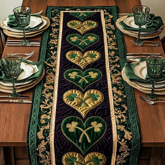 Festive Shamrock Quilted Table Runner GFTOQA1264