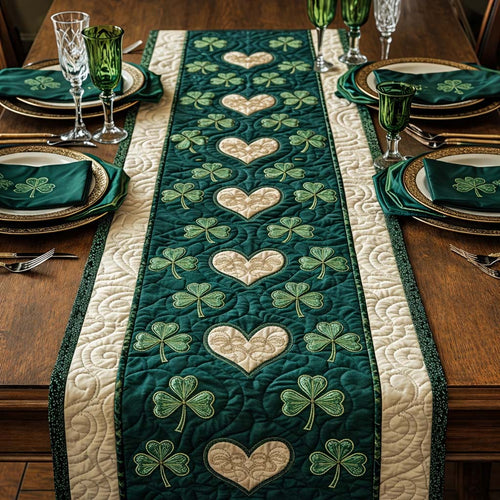 Festive Shamrock Quilted Table Runner GFTOQA1265