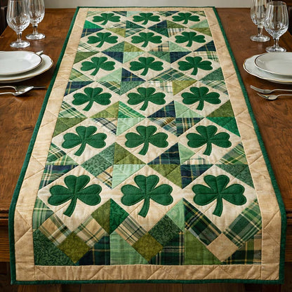 Festive Shamrock Quilted Table Runner GFTOQA1266