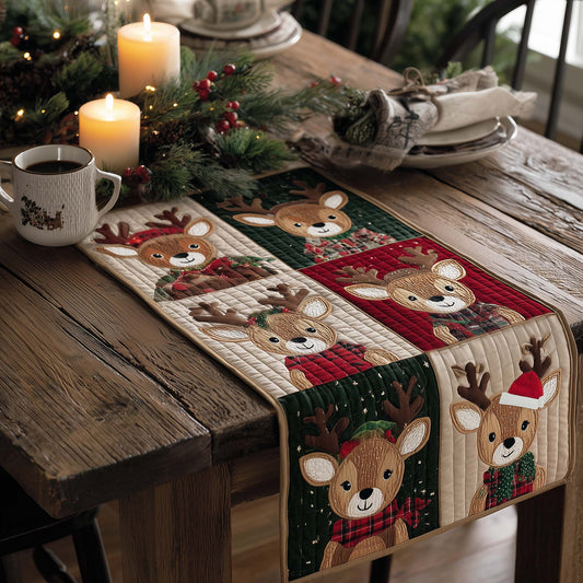 Magic Reindeer Quilted Table Runner GFTOQA126