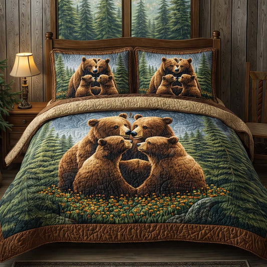 Forest Embrace 3-Piece Quilted Bedding Set GFTOQA1299