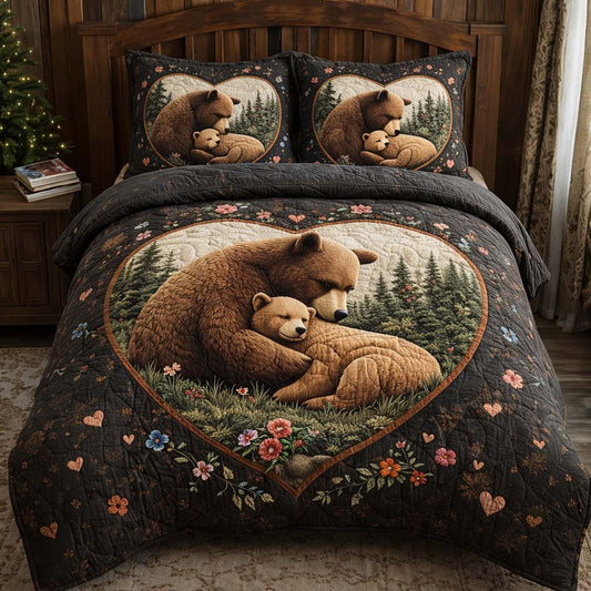 Hearthside Love 3-Piece Quilted Bedding Set GFTOQA1304