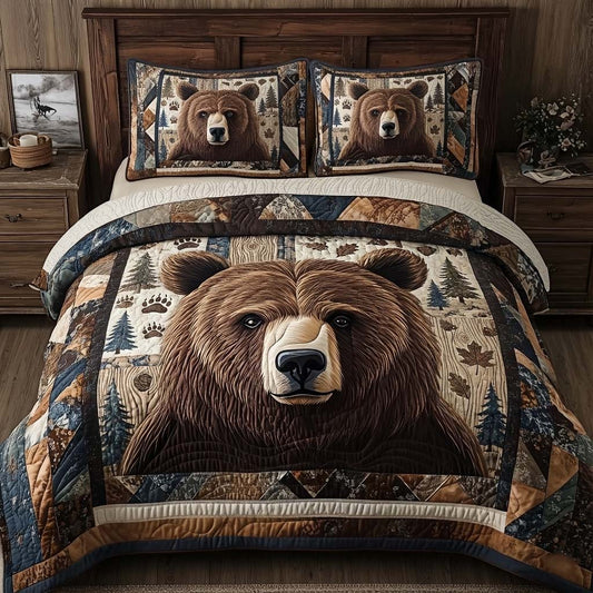 Timber Crown 3-Piece Quilted Bedding Set GFTOQA1307