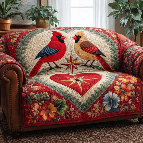 Love Compass Quilted Sofa Cover GFTOQA1311