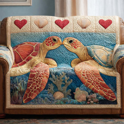 Ocean Love Quilted Sofa Cover GFTOQA1319