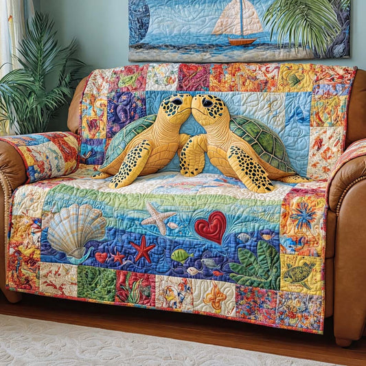 Turtle Serenity Quilted Sofa Cover GFTOQA1321