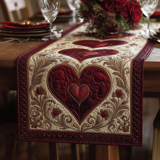 Ruby Bloom Quilted Table Runner GFTOQA1351