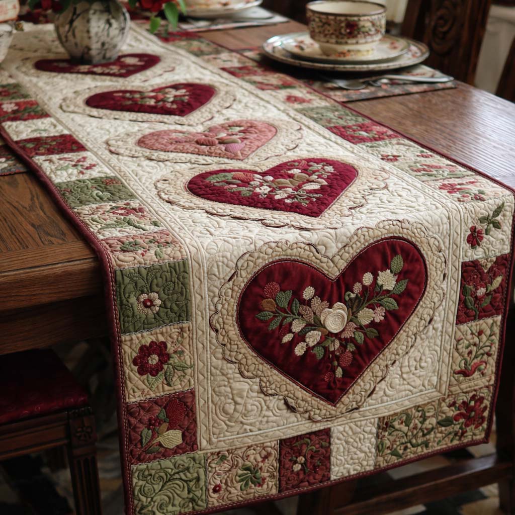 Vintage Love Quilted Table Runner GFTOQA1359