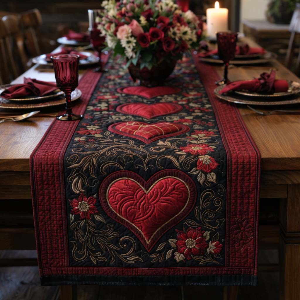 Ruby Heritage Quilted Table Runner GFTOQA1362 – Willow Quilt
