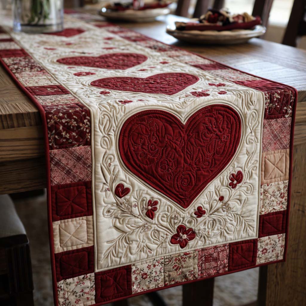 Love Patch Quilted Table Runner GFTOQA1363