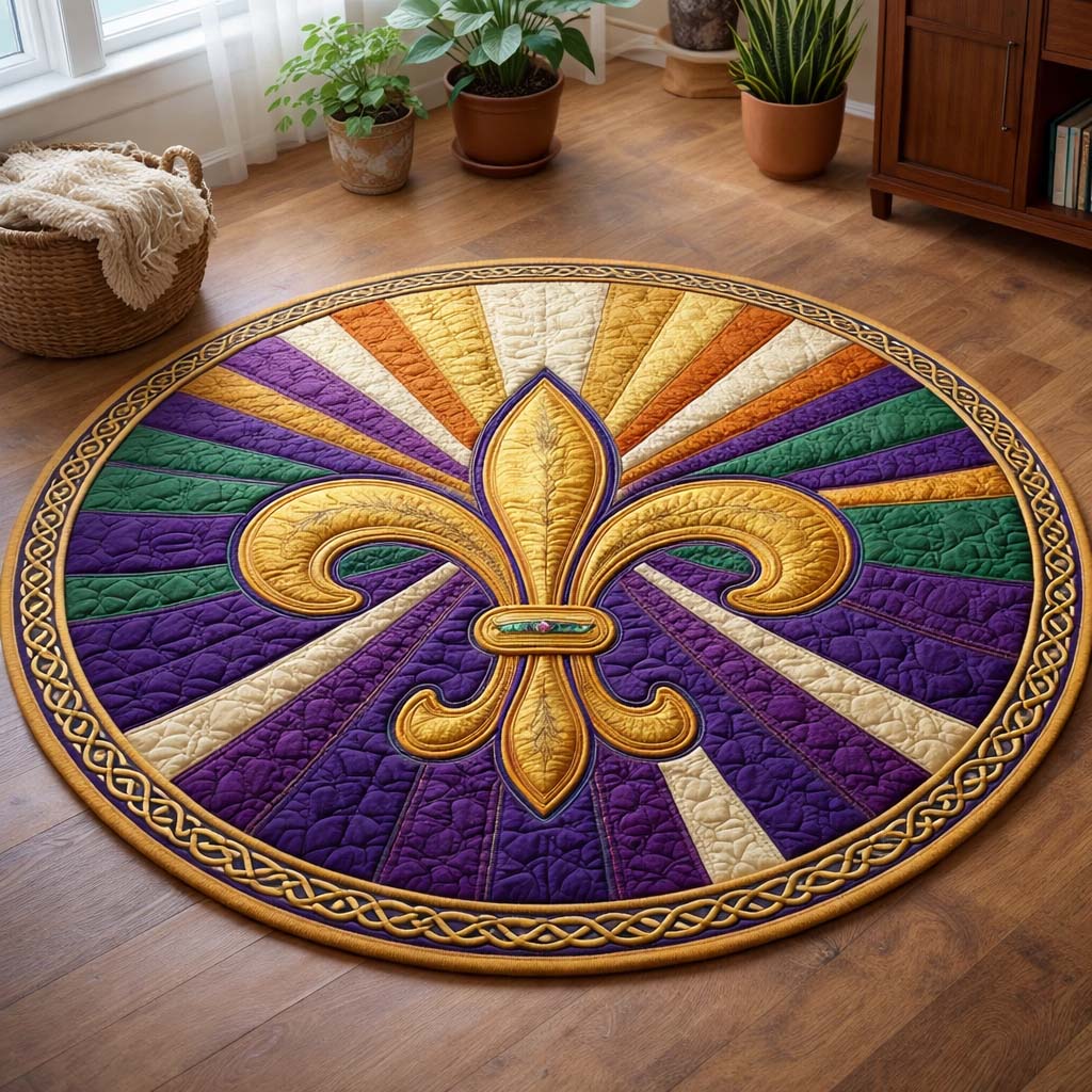 Mardi Gras Quilted Round Mat GFTOQA1391