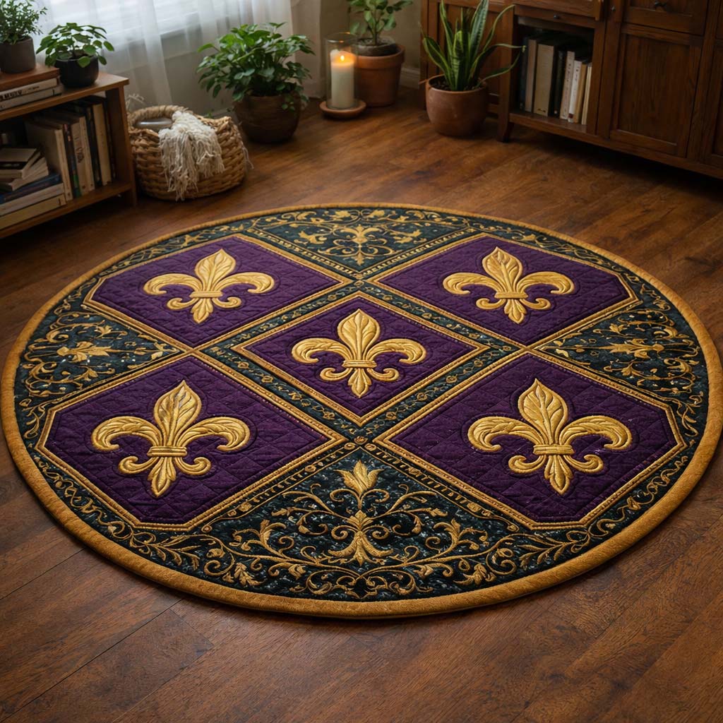 Mardi Gras Quilted Round Mat GFTOQA1394