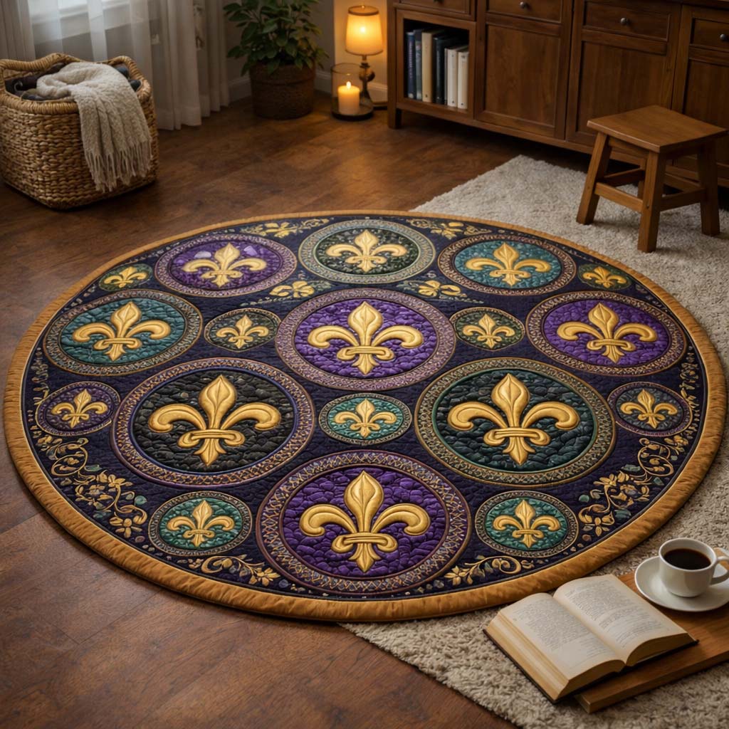 Mardi Gras Quilted Round Mat GFTOQA1395