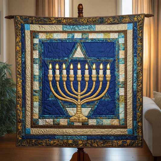Happy Hanukkah Quilted Blanket GFTOQA1414