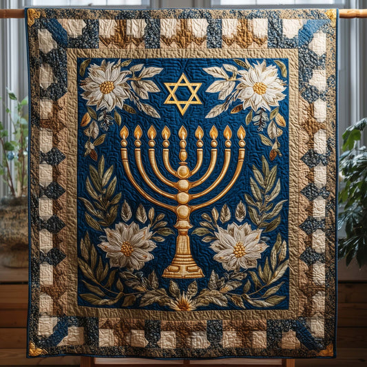 Floral Judaica Quilted Blanket GFTOQA1415