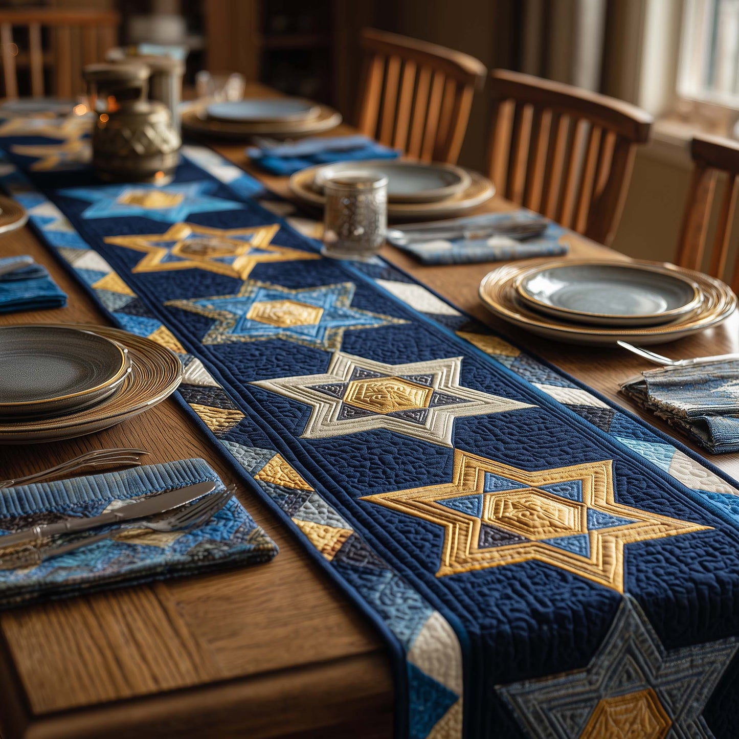 Hanukkah Quilted Table Runner GFTOQA1424