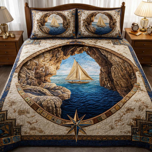 Hidden Cove 3-Piece Quilted Bedding Set GFTOQA1458