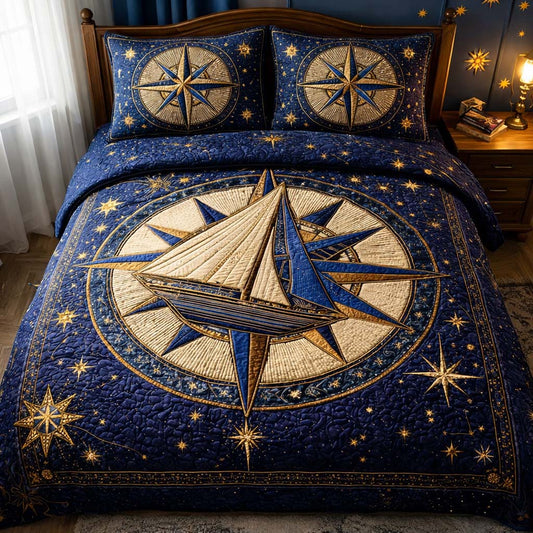 Star Navigator 3-Piece Quilted Bedding Set GFTOQA1460