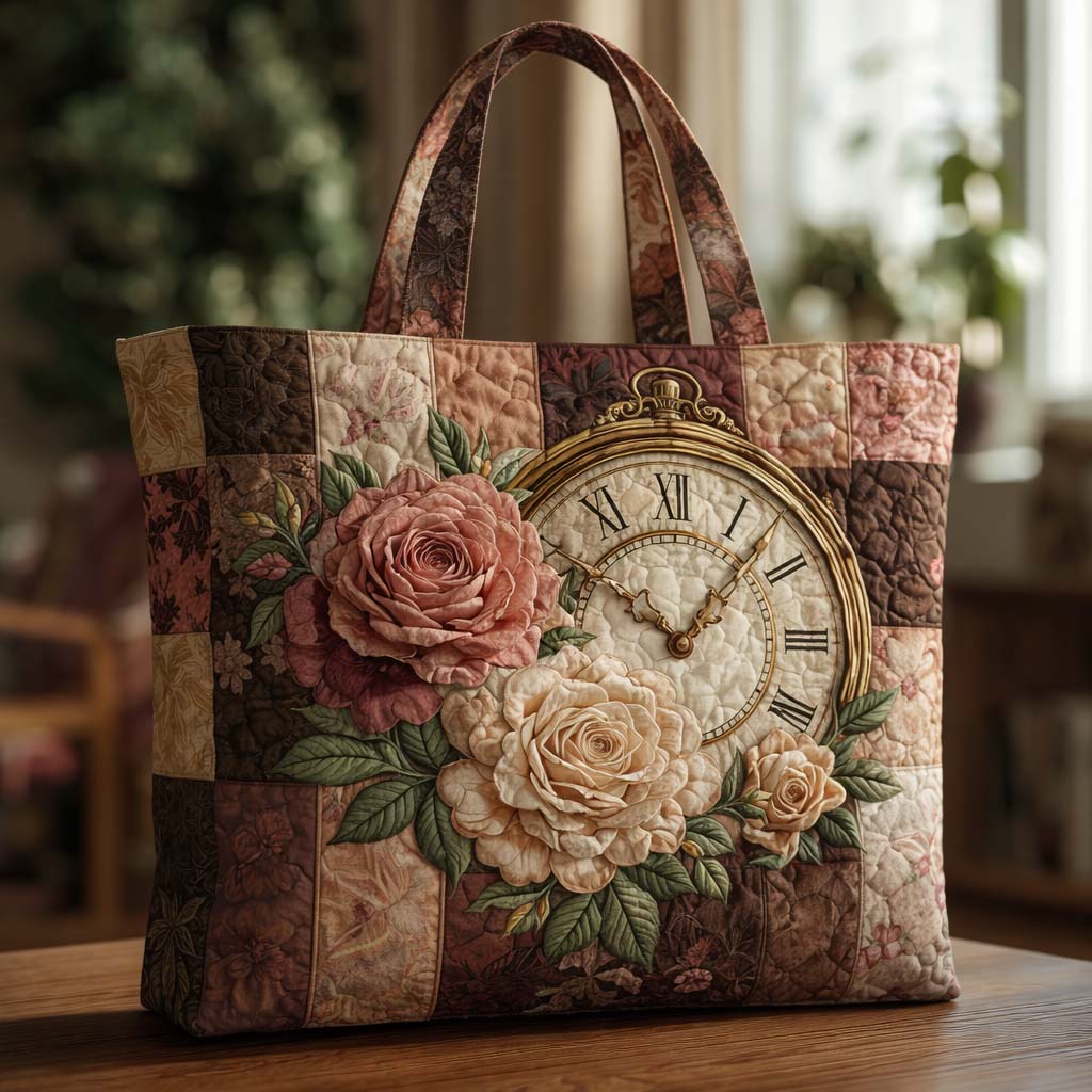 Timeless Rose Quilted Tote Bag GFTOQA1489