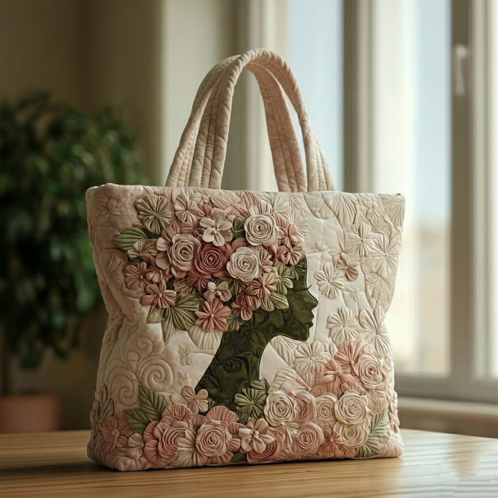 Rose Muse Quilted Tote Bag GFTOQA1490