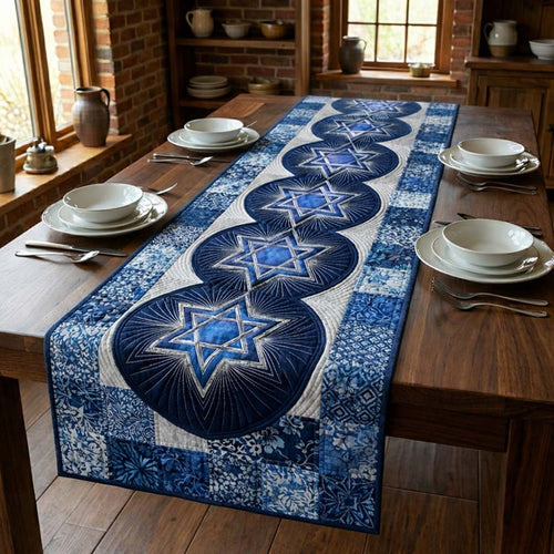 Star of David Quilted Table Runner GFTOQA1554