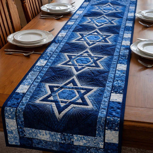 Star of David Quilted Table Runner GFTOQA1557