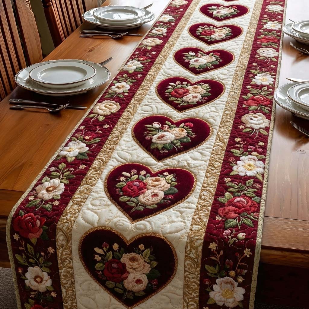 Love Bloom Quilted Table Runner GFTOQA1565
