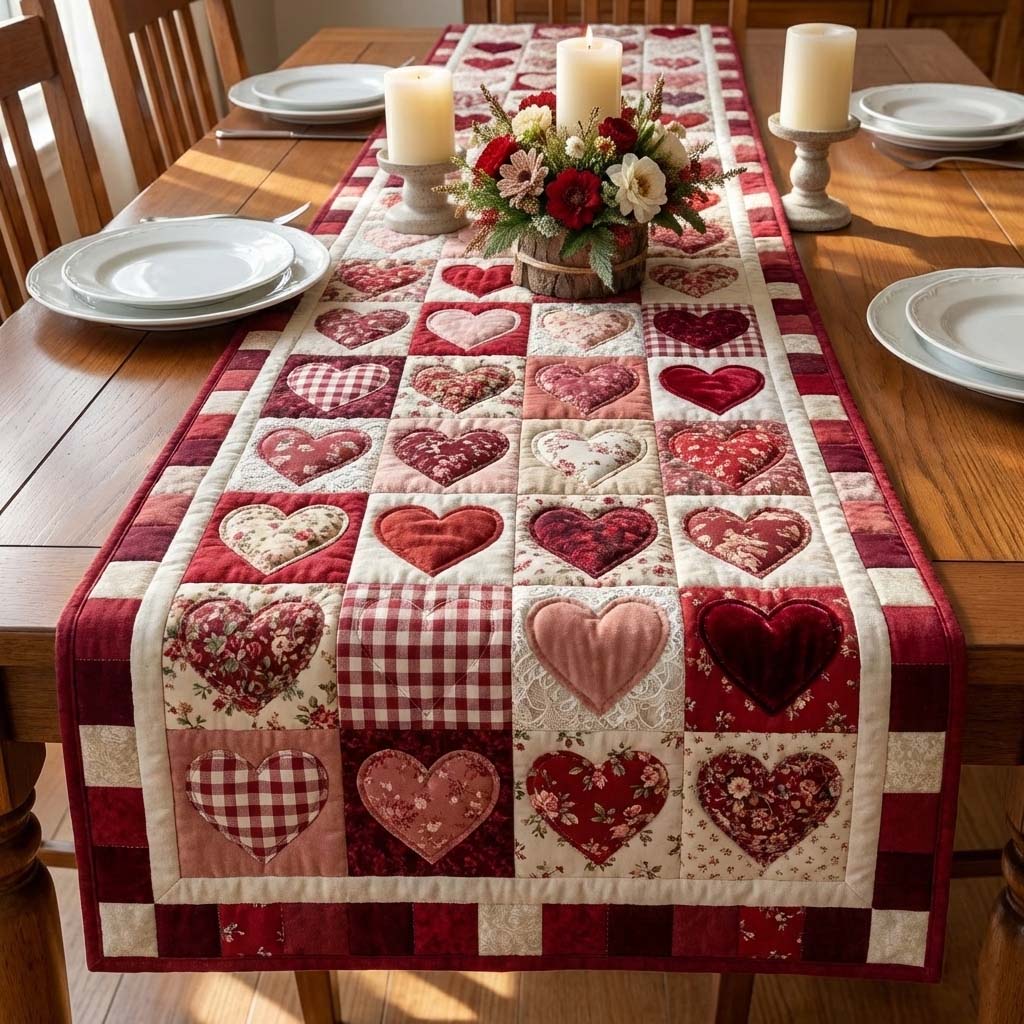 Love Bloom Quilted Table Runner GFTOQA1569