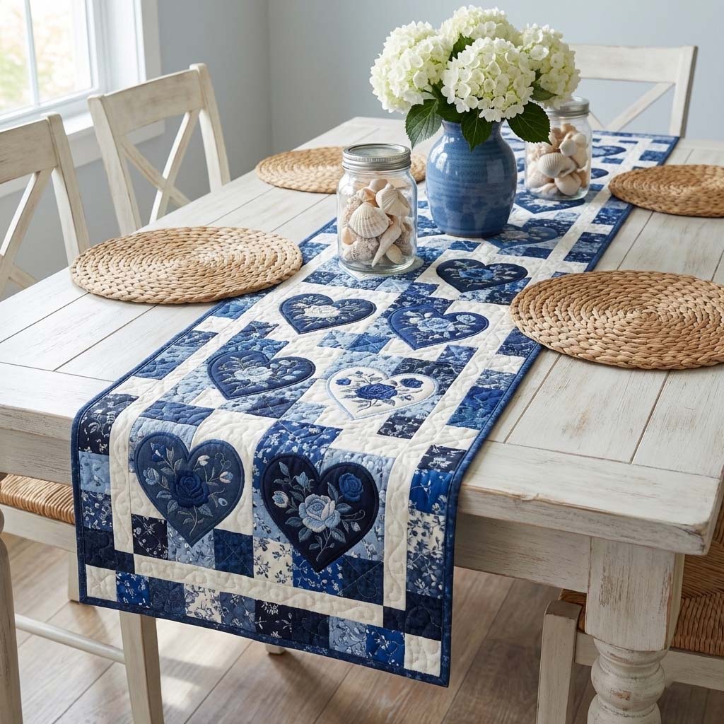 Love Bloom Quilted Table Runner GFTOQA1572