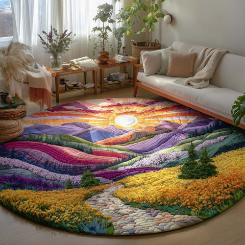 Dreamy Pathway Quilted Round Mat GFTOQA158