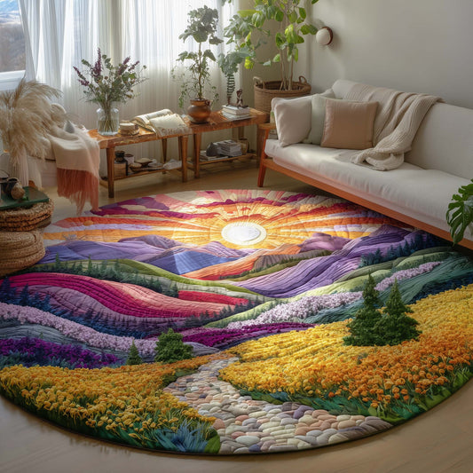 Dreamy Pathway Quilted Round Mat GFTOQA158