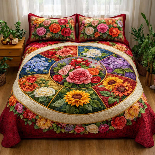 Bloom Radiance 3-Piece Quilted Bedding Set GFTOQA1595