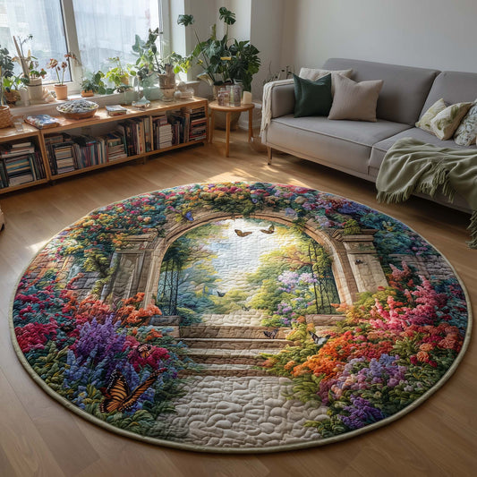 Secret Garden Archway Quilted Round Mat GFTOQA162