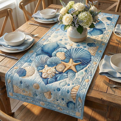 Ocean Heart Quilted Table Runner GFTOQA1634