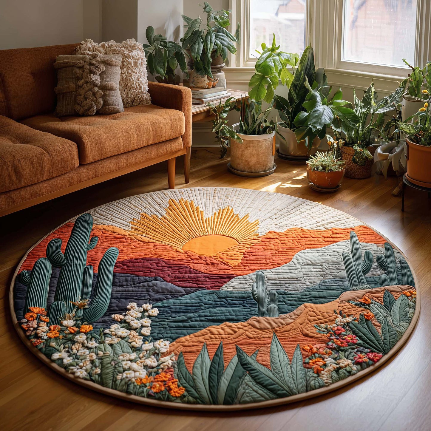Desert Sunset Quilted Round Mat GFTOQA163