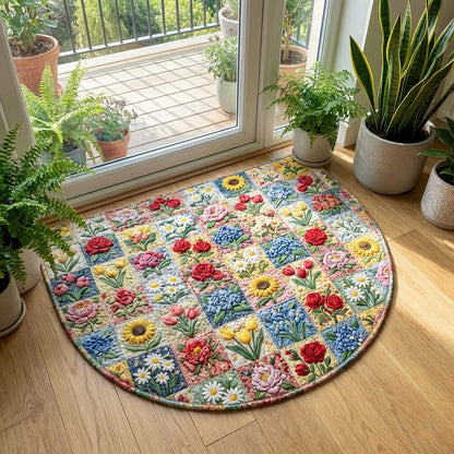 Floral Patch Quilted Welcome Mat GFTOQA1699