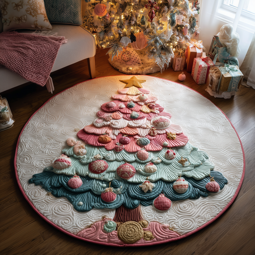 Candy Crush Tree Quilted Round Mat GFTOQA16