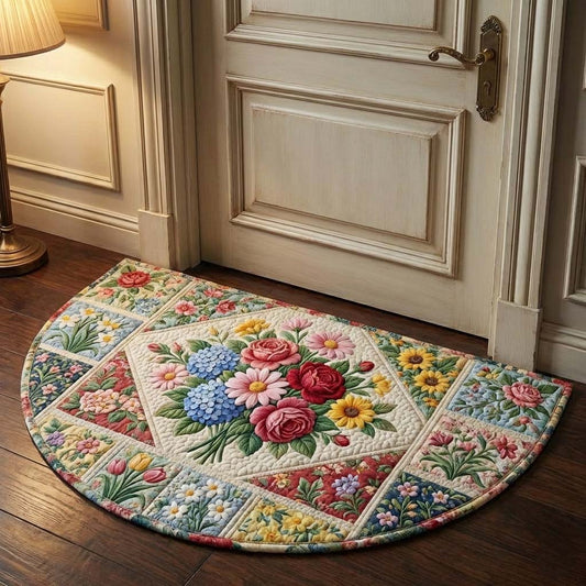 Floral Serenity Quilted Welcome Mat GFTOQA1703