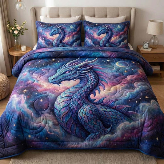 Majestic Dragon 3-Piece Quilted Bedding Set GFTOQA1727