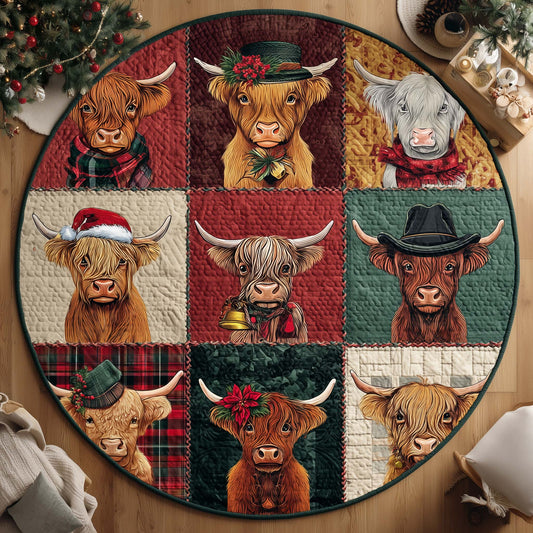 Western Party Quilted Round Mat GFTOQA173