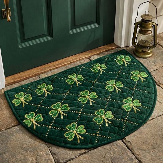 Festive Shamrock Quilted Welcome Mat GFTOQA1760