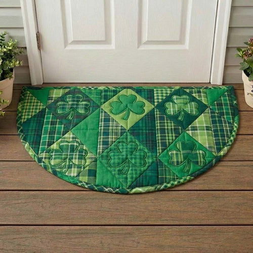 Festive Shamrock Quilted Welcome Mat GFTOQA1761