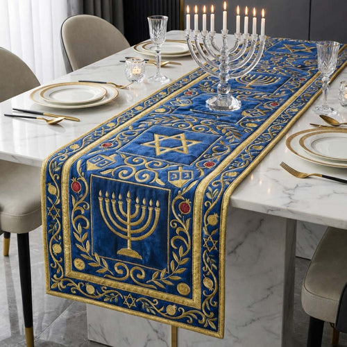 Hanukkah Patch Quilted Table Runner GFTOQA1775