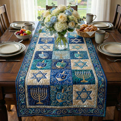 Hanukkah Patch Quilted Table Runner GFTOQA1781