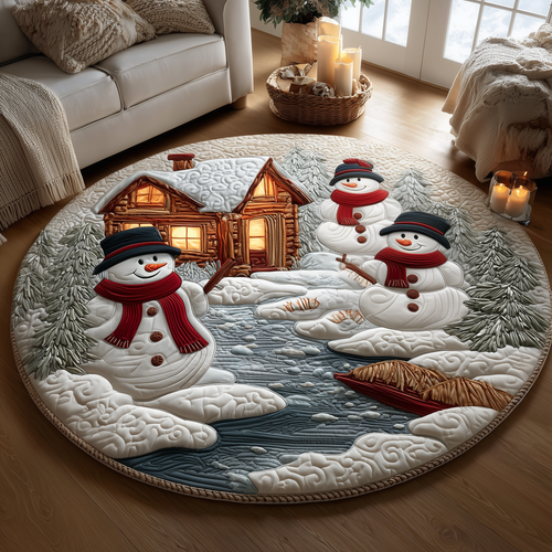 Frosted Cabin Quilted Round Mat GFTOQA17