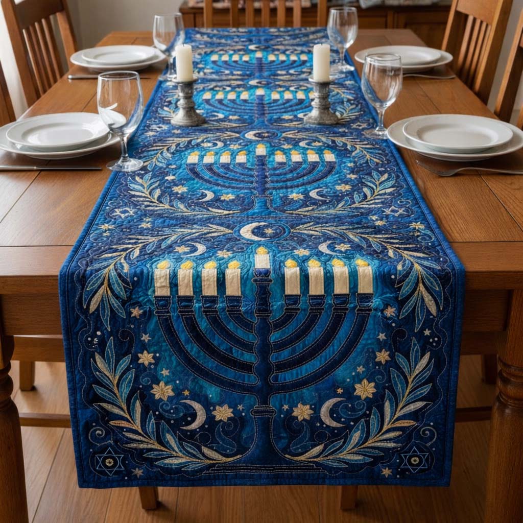 Hanukkah Quilted Table Runner GFTOQA1814
