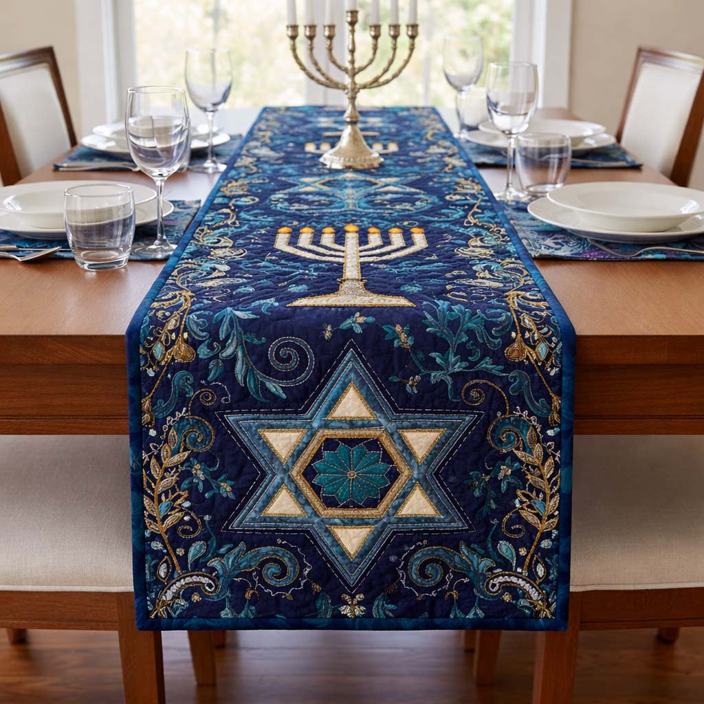 Hanukkah Quilted Table Runner GFTOQA1816