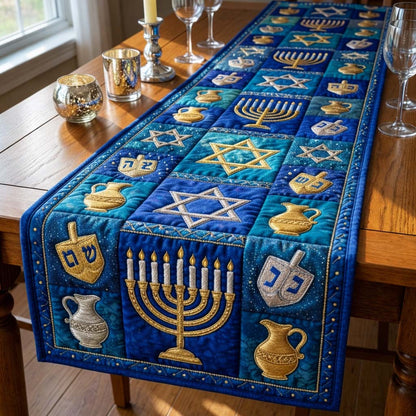 Hanukkah Quilted Table Runner GFTOQA1817