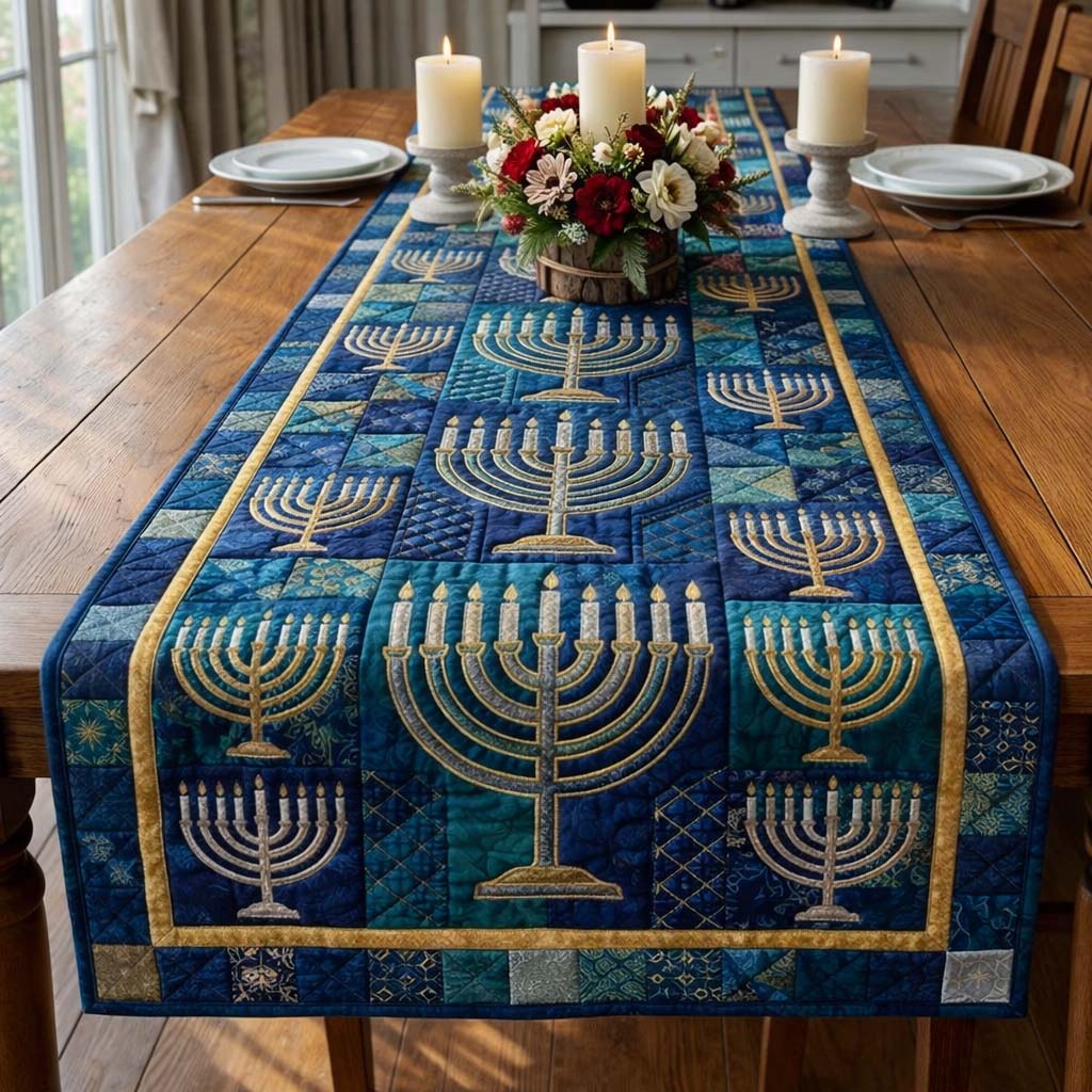 Hanukkah Quilted Table Runner GFTOQA1819